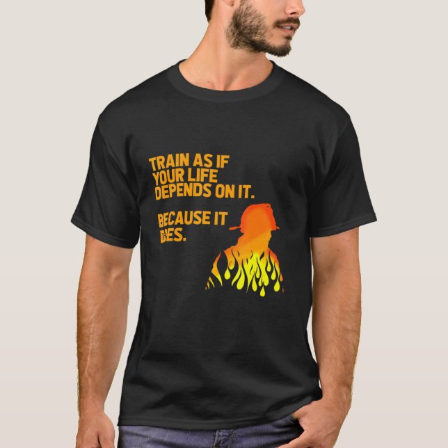 Camiseta Entrene Como Si Tu Vida Dependiera De Ella Bombard (Anverso)
