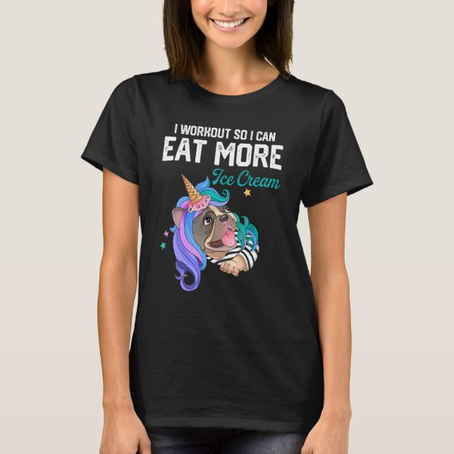 Camiseta Entreno Para Poder Comer Más Helado Acaricio Perro (Anverso)