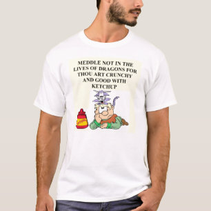 Camiseta entrométase no con proverbio de los dragones de l