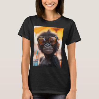 Camiseta Entspannter Gorilla am Strand