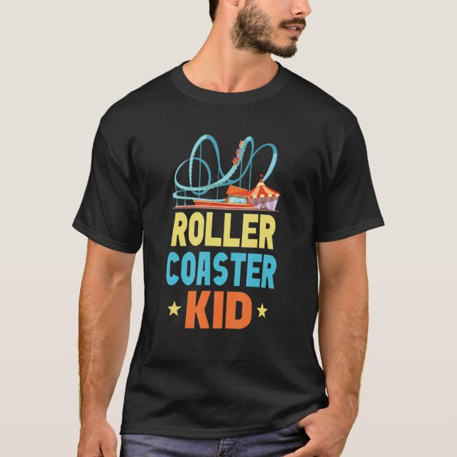 Camiseta Entusias de montaña rusa para niños (Anverso)