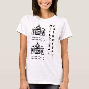 Camiseta Entusiast de Melbourne Ilustracion emblemático
