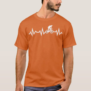 Camiseta Entusiasta de ciclismo de montaña Heartbeat Bikers