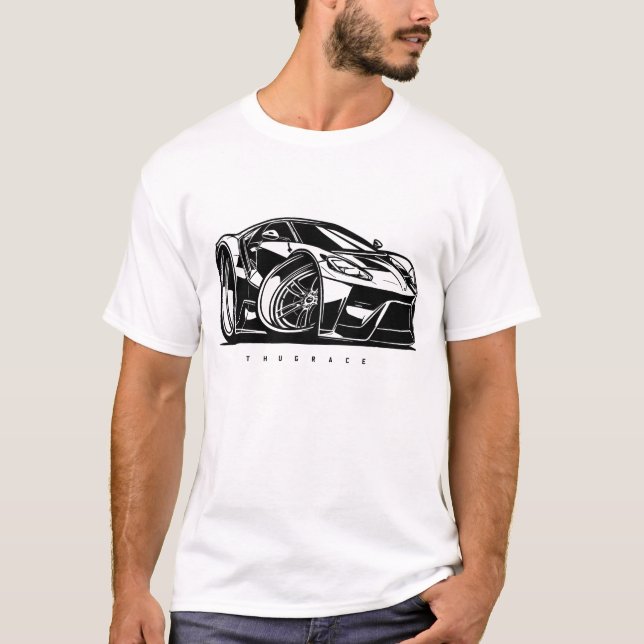 Camiseta Entusiasta de coches de arte de la segunda generac (Anverso)