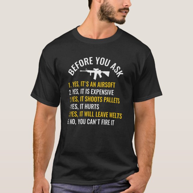 Camiseta Entusiasta de deportes de tiroteo Airsoft Lover (Anverso)