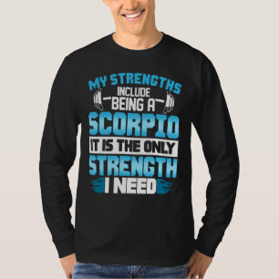 Camiseta Entusiasta de Fitness de Fuerza Escorpio