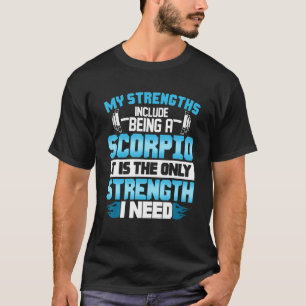 Camiseta Entusiasta de Fitness de Fuerza Escorpio