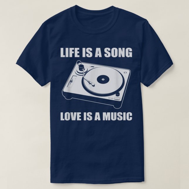 Camiseta Entusiasta de la canción de amor musical Life Love (Diseño del anverso)