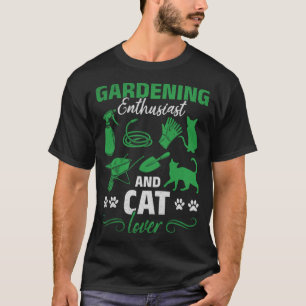 Camiseta Entusiasta De La Jardinería Y Jardinero De Gato