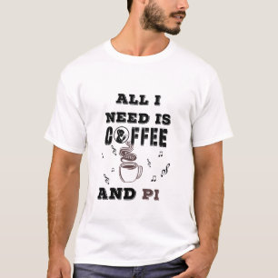 Camiseta Entusiasta de la música de café y las matemáticas 
