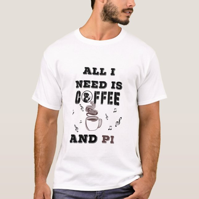 Camiseta Entusiasta de la música de café y las matemáticas  (Anverso)