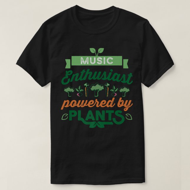 Camiseta Entusiasta de la música impulsado por el regalo ve (Diseño del anverso)
