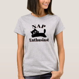 Camiseta Entusiasta de la siesta de gato adorable