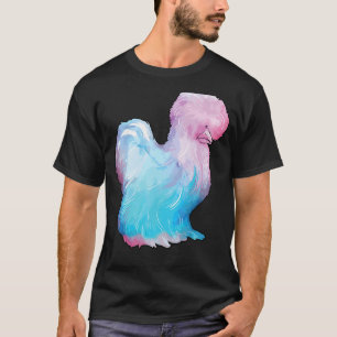 Camiseta Entusiasta de las gallinas sedosas diseño acuarela