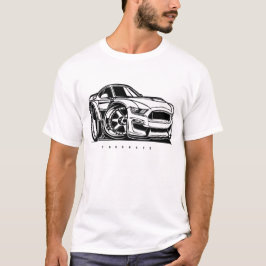 Camiseta Entusiasta de Mustang Shelby Toon Art Car