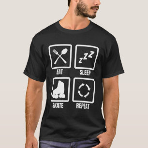 Camiseta Entusiasta de patinaje de repetición de patinaje s