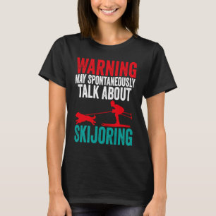 Camiseta Entusiasta de Skijoring Caballo de Skijoring de Ca