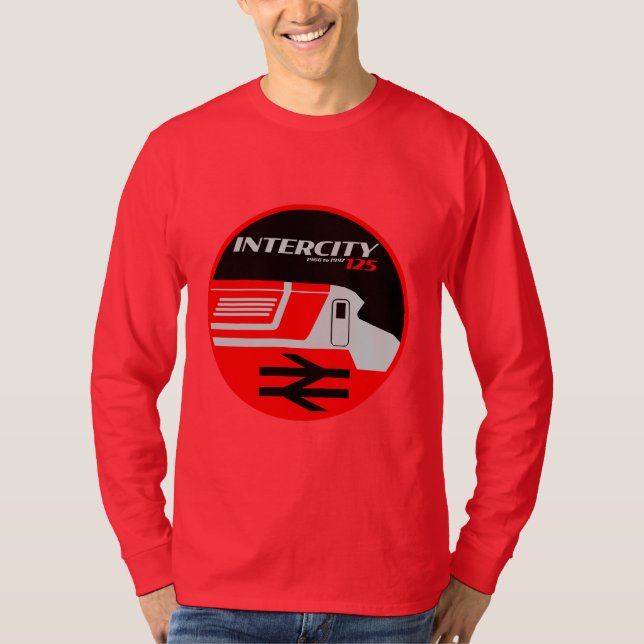 Camiseta Entusiasta de tren clásico de la interciudad ferro (Anverso)