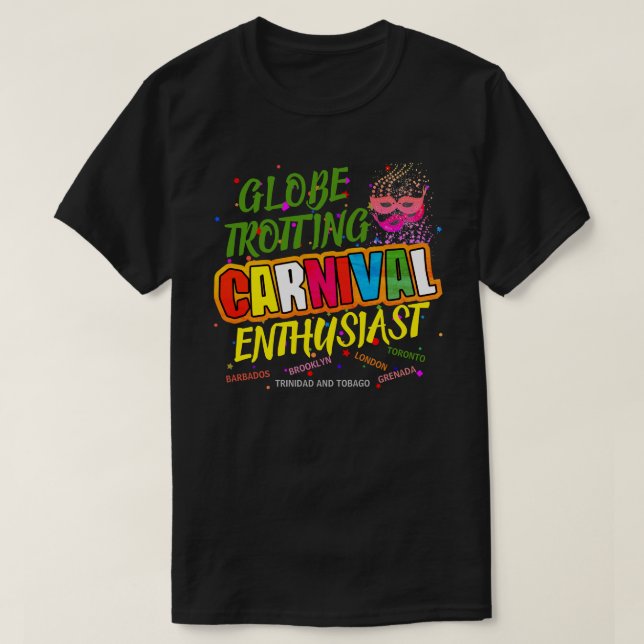 Camiseta Entusiasta del carnaval de trote de globo (editabl (Diseño del anverso)