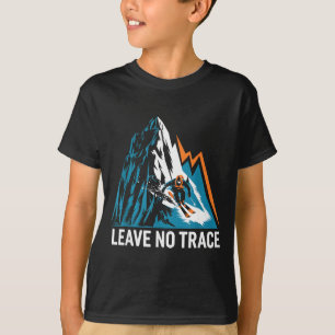 Camiseta Entusiasta del esquí alpino sin dejar rastro