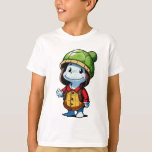 Camiseta Entusiasta del gorra de tortugas Arte IA