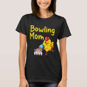Camiseta Entusiasta del juego de Bowler de la mamá graciosa