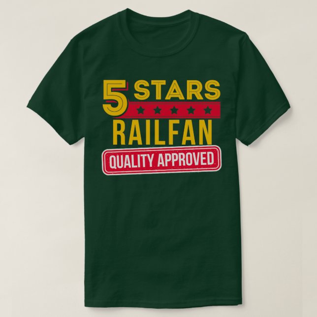 Camiseta Entusiasta del tren Buff amp Railfan Train de 5 es (Diseño del anverso)