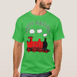 Camiseta Entusiasta del tren de vapor Happy Birday Rail