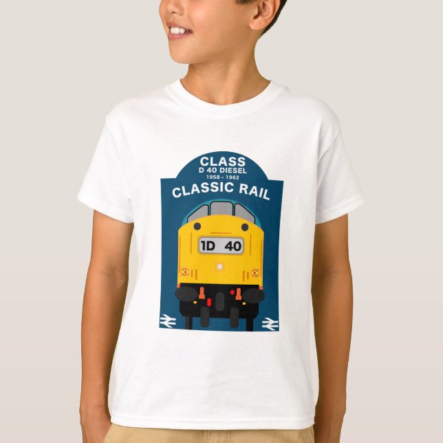 Camiseta Entusiasta del tren ferroviario británico (Anverso)