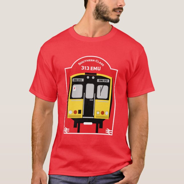 Camiseta Entusiasta del tren ferroviario británico (Anverso)
