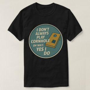 Camiseta Entusiasta Divertido del Juego de Cornhole en el P