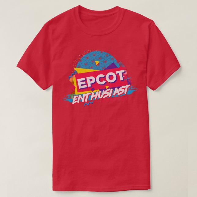 Camiseta Entusiasta EPCOT de los años 90 (Diseño del anverso)
