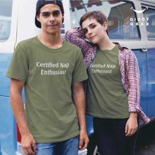 Camiseta Entusiasta Nap Certificada De Cita De Caracteres G