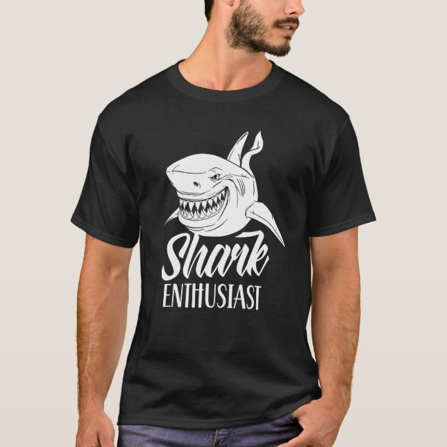 Camiseta Entusiasta tiburón dientes de animales (Anverso)