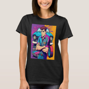 Camiseta Entusiastas de autos antiguos Mechan estilo retro