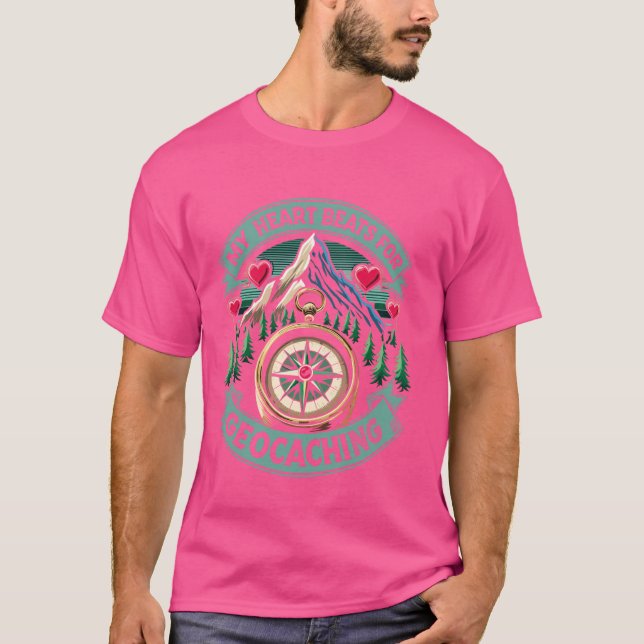 Camiseta Entusiastas de Geocache de senderismo (Anverso)