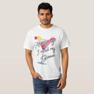 Camiseta Envejecer A Mi Edad Necesito Mi Amante De Vino De