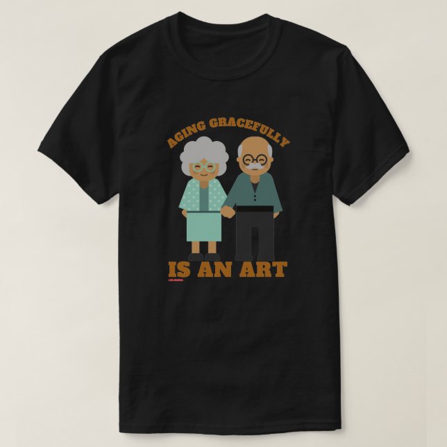 camiseta "ENVEJECIMIENTO GRACIAS..." (Diseño del anverso)