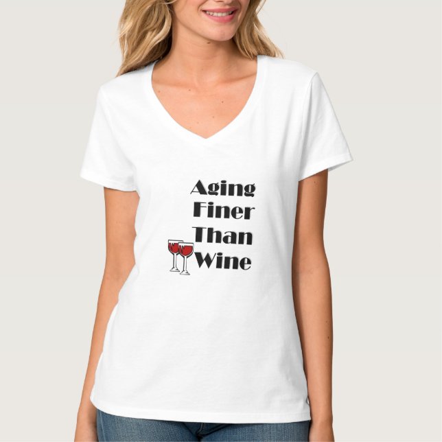 Camiseta Envejecimiento más fino que vino (Anverso)