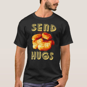 Camiseta Envía Besos Nugget de Pollo Comida Rápida Nuggets