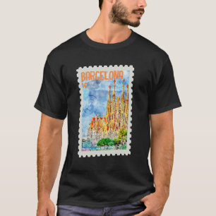 Camiseta Enviar a España Barcelona Cataluña Sello Español