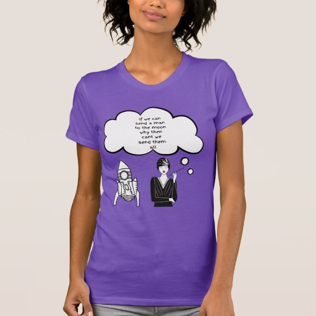 Camiseta enviar a un hombre a la luna (Anverso)