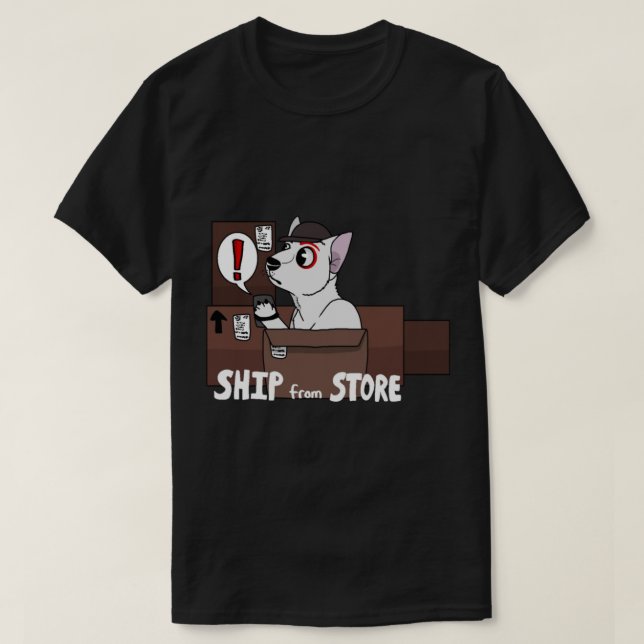 Camiseta Enviar desde el equipo de la tienda (Diseño del anverso)