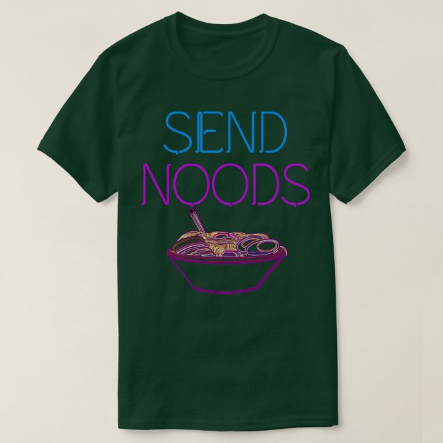 Camiseta Enviar fideos de fideos Ramen (Diseño del anverso)