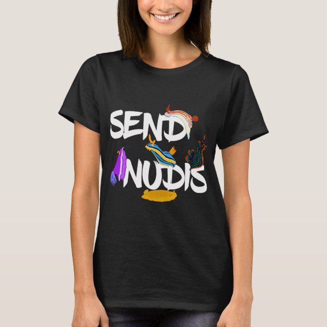Camiseta Enviar Nudis negro (Anverso)