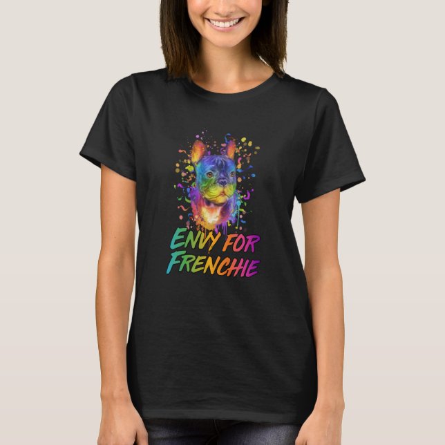 Camiseta Envidia para el Bulldog francés de rescate (Anverso)