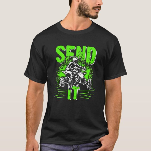 Camiseta Envíe ATV Carreras de cuatro ruedas MX para cuatro (Anverso)