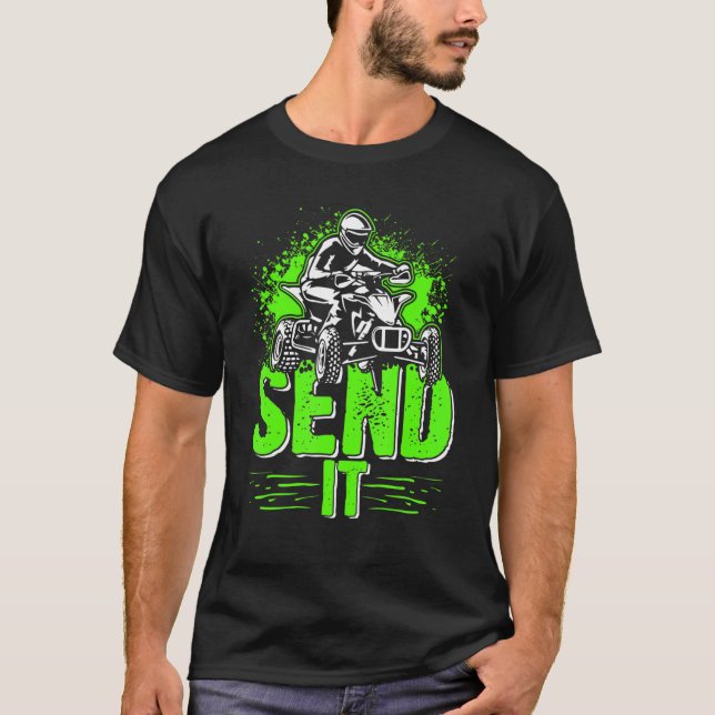 Camiseta Envíe ATV Carreras de cuatro ruedas MX para cuatro (Anverso)