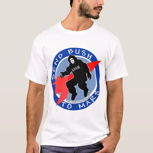 Camiseta Envíe Bush a Marte (Anverso)