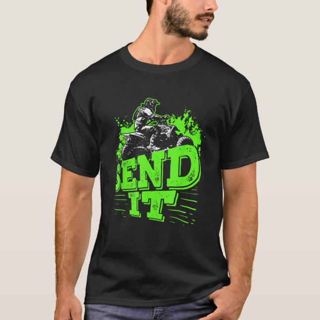 Camiseta Envíe un regalo divertida bicicleta cuádruple de c (Anverso)